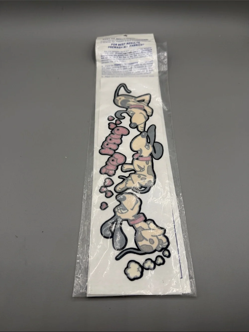 Vintage Puppy Love 0009-536 Trans-Easy Transfers Iron On Appliques